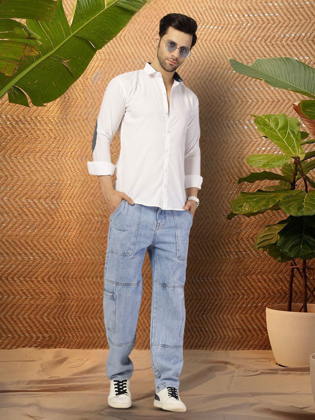 

Moda Rapido Men Original Opaque Casual Shirt, White