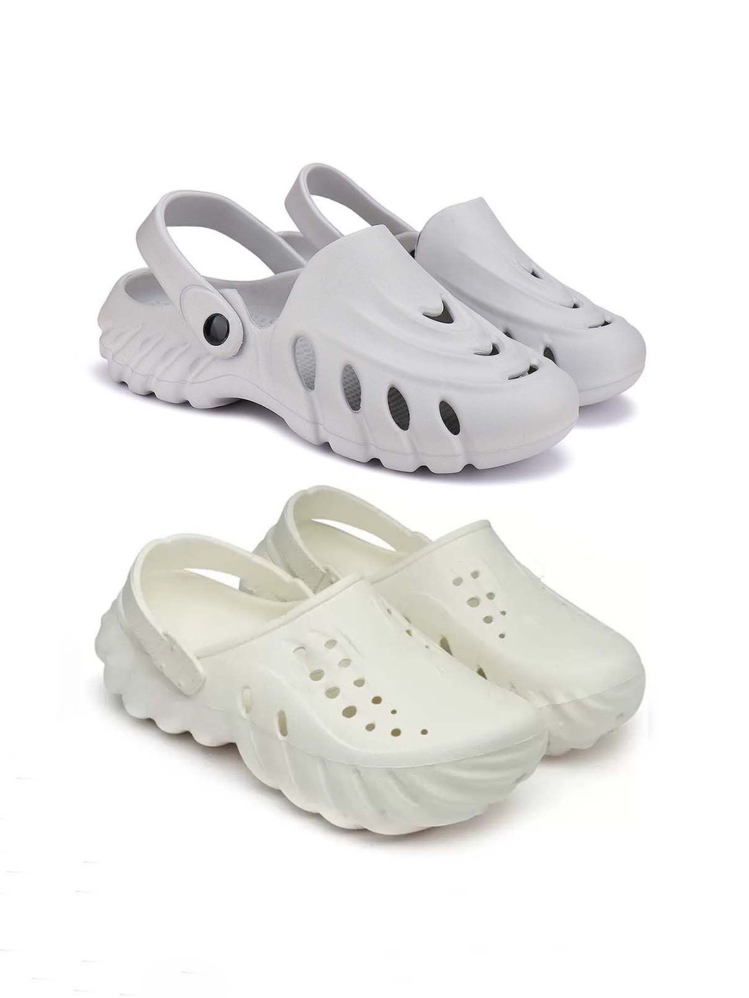 

BERSACHE Men Clogs, White