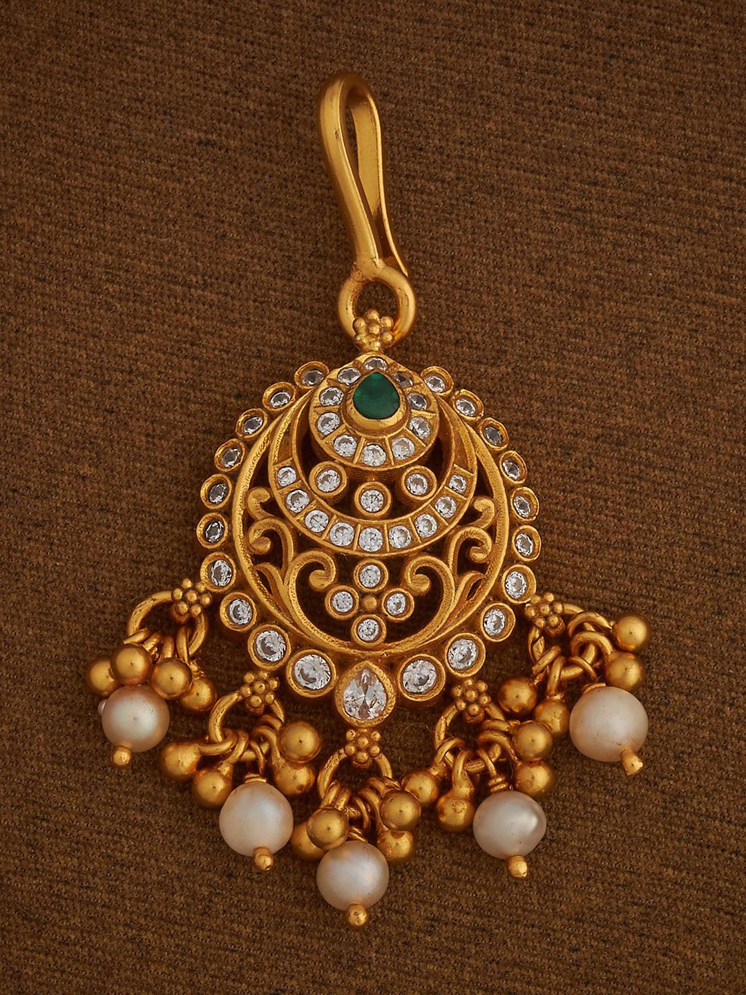 

Kushal's Fashion Jewellery Gold-Plated Maang Tikka Head Jewellery