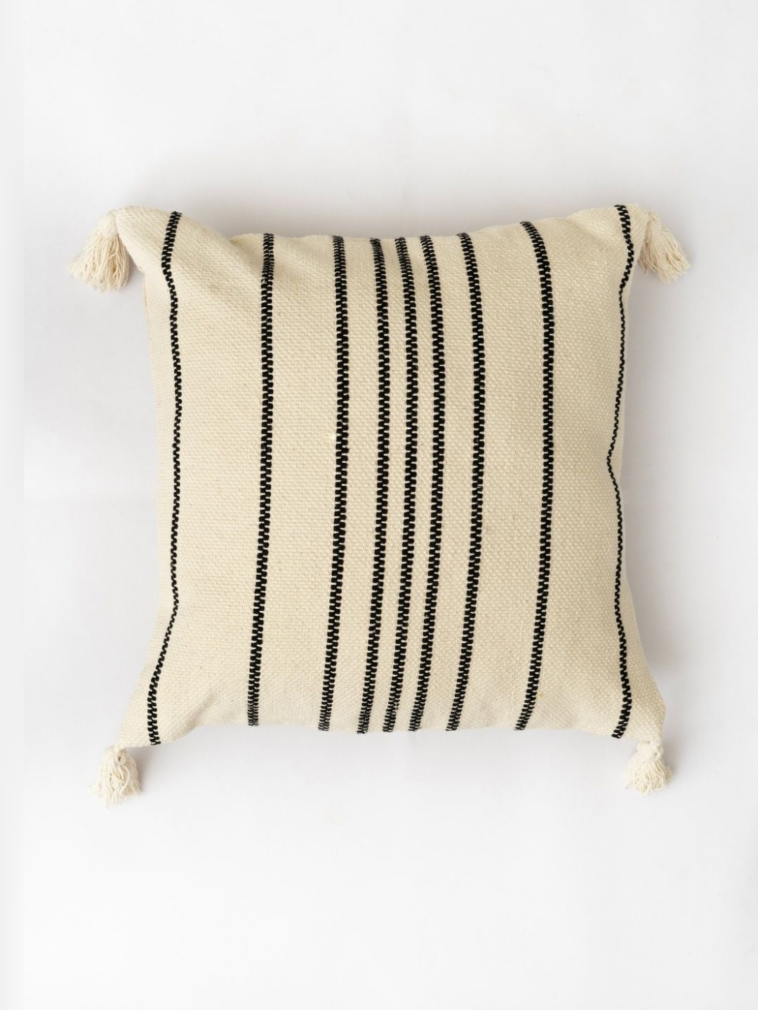 

Rya Living Beige & Black Striped Square Cushion Covers