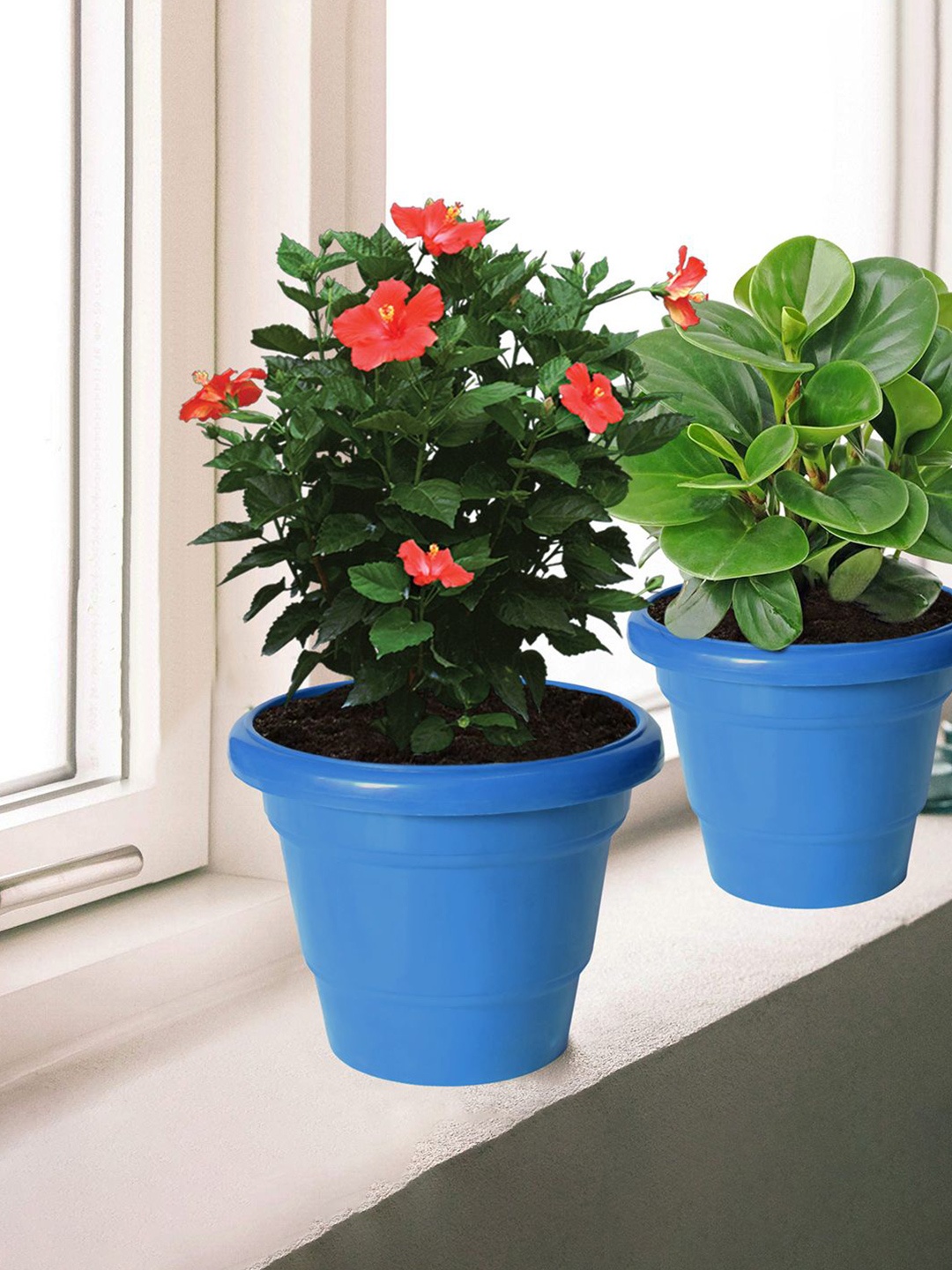 

Kuber Industries 3-Pcs Blue 2 LayeredPlanters