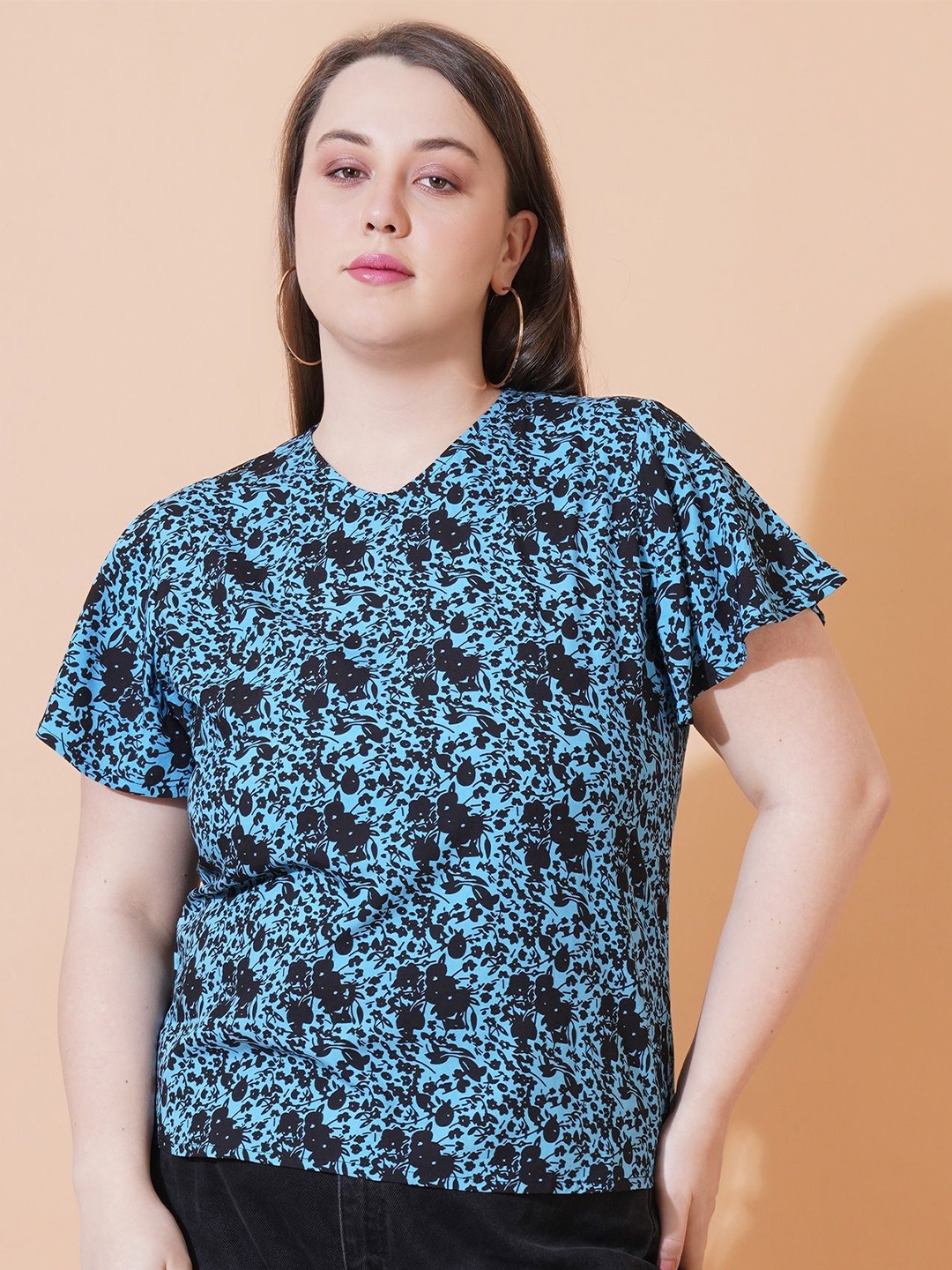 

Sztori Floral Print Top, Black