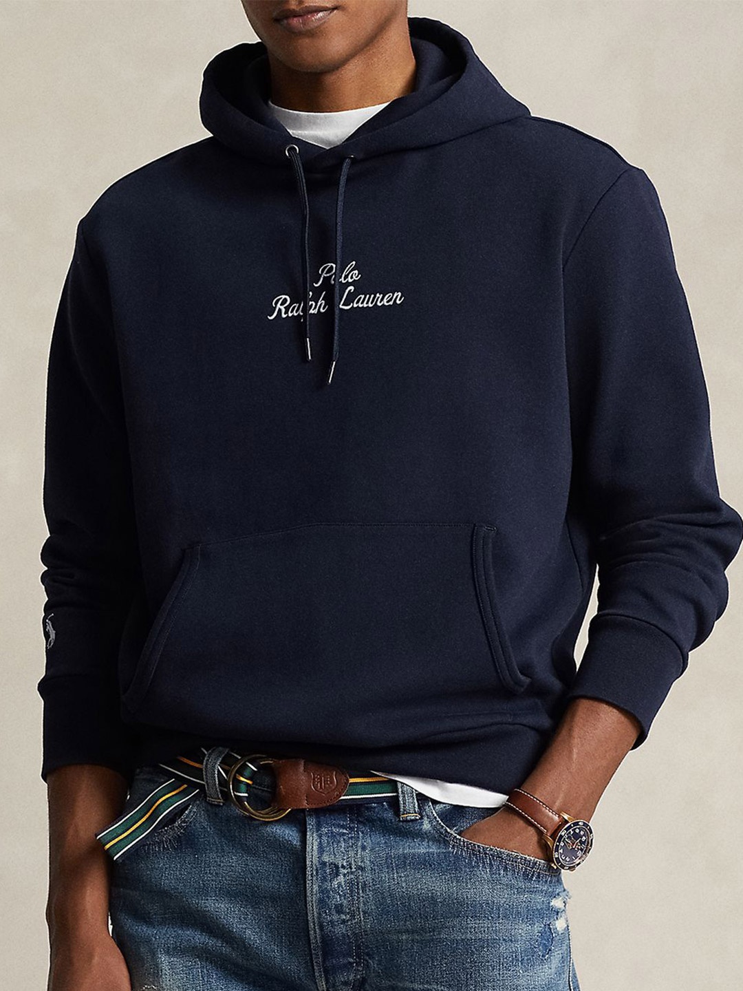 

Polo Ralph Lauren Men Logo Double-Knit Hoodie, Navy blue