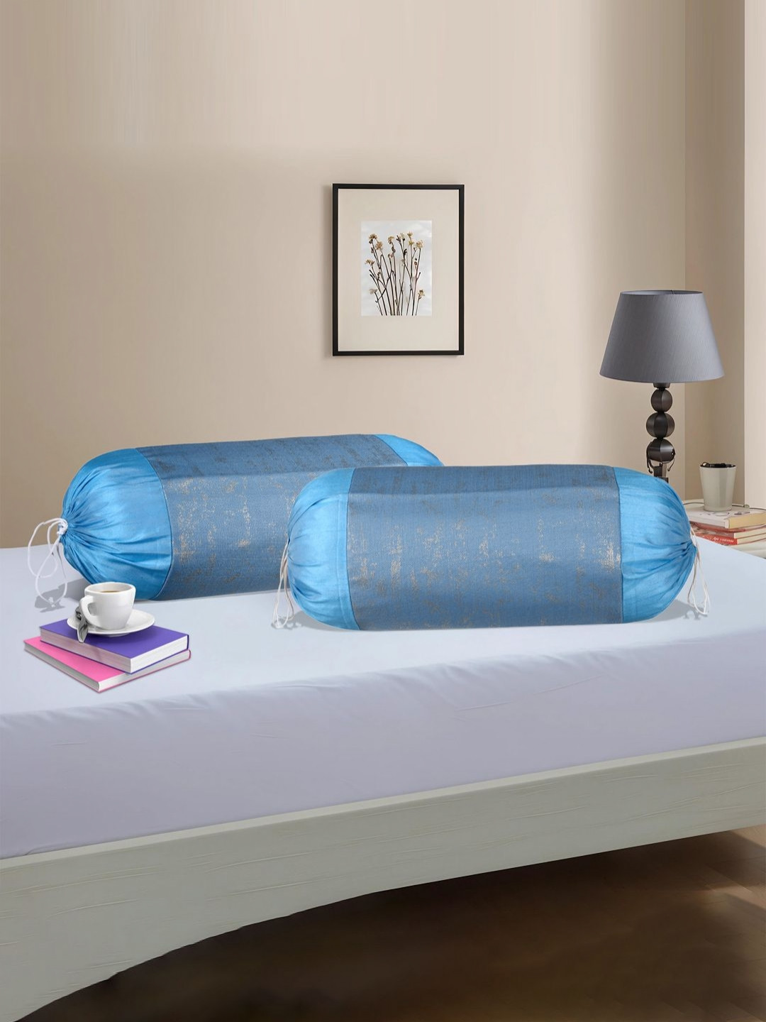 

Aura Blue 2 Pieces Solid Pure Cotton Other Pillow Covers