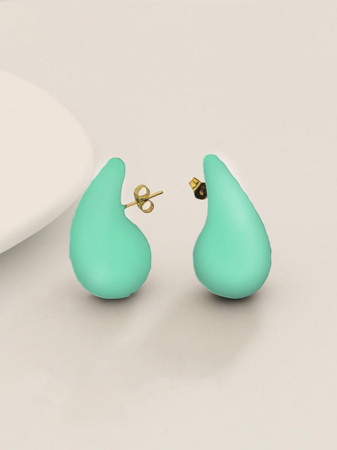 

FIMBUL Teardrop Shaped Drop Earrings, Sea green
