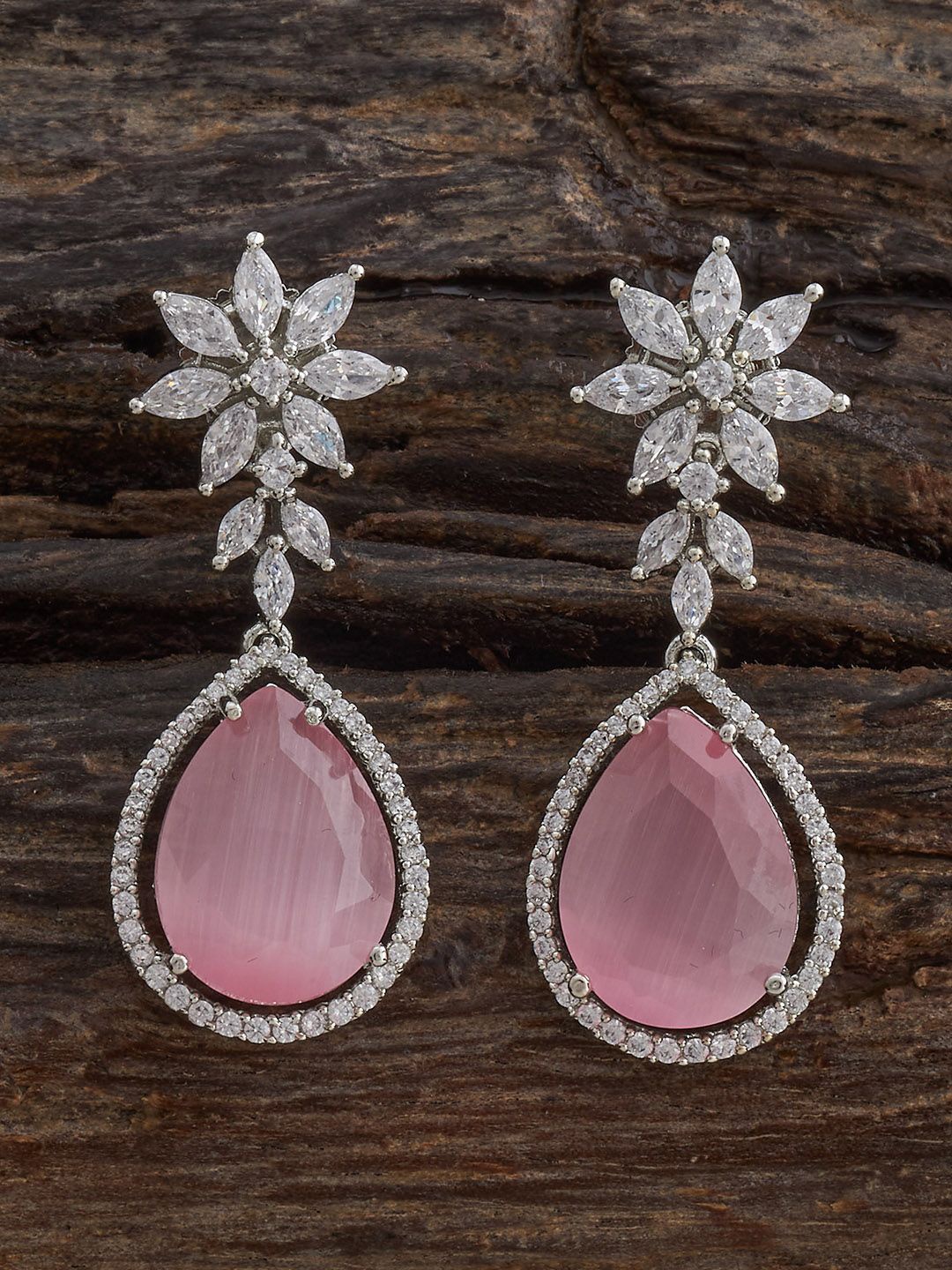 

Kushal's Fashion Jewellery Contemporary Drop Earrings, Pink