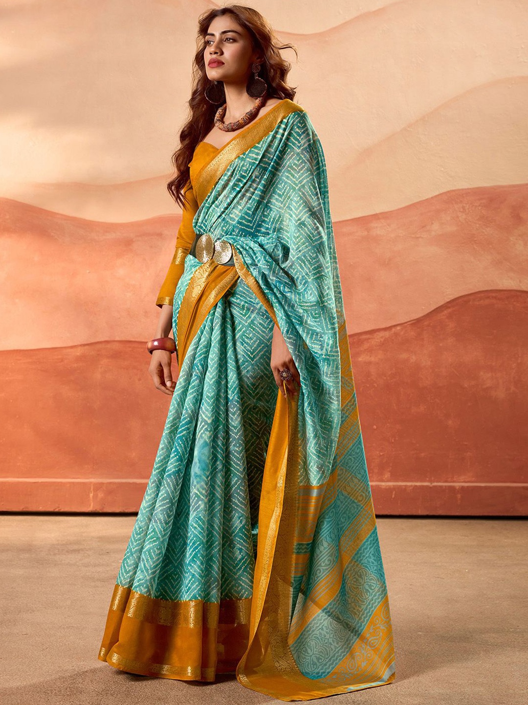 

LeeliPeeri Designer Zari Saree, Blue