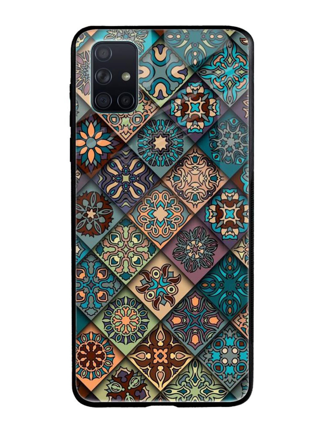 

QRIOH Quirky Printed Samsung Galaxy A51 Back Case Mobile Accessories, Teal