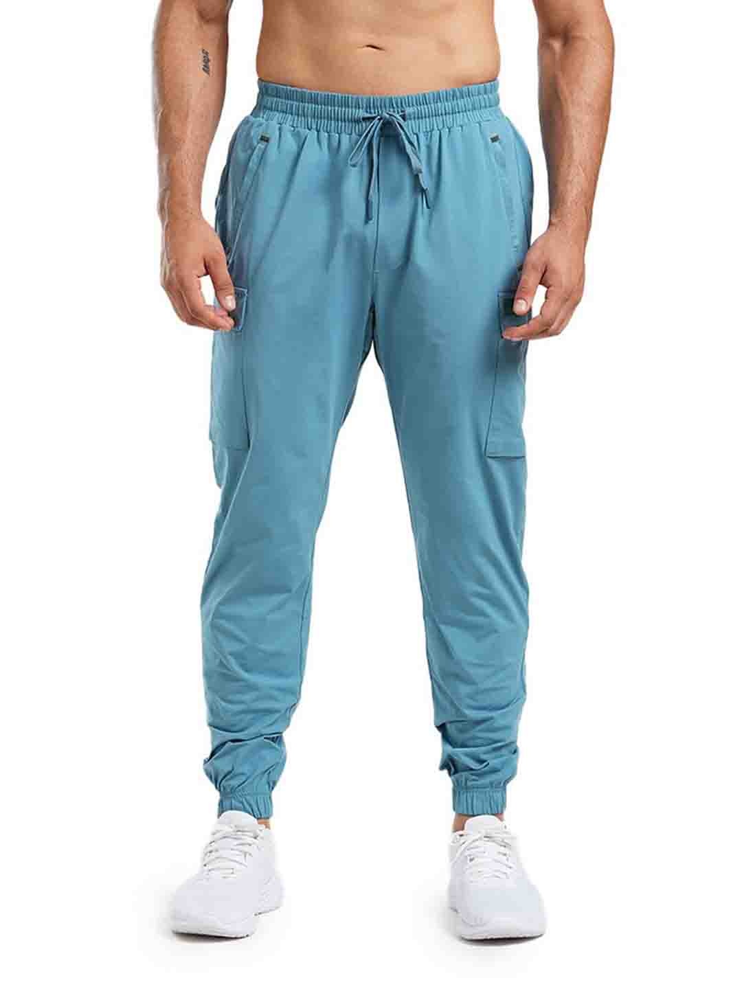 

TEGO Mid-Rise Cargo Joggers, Blue