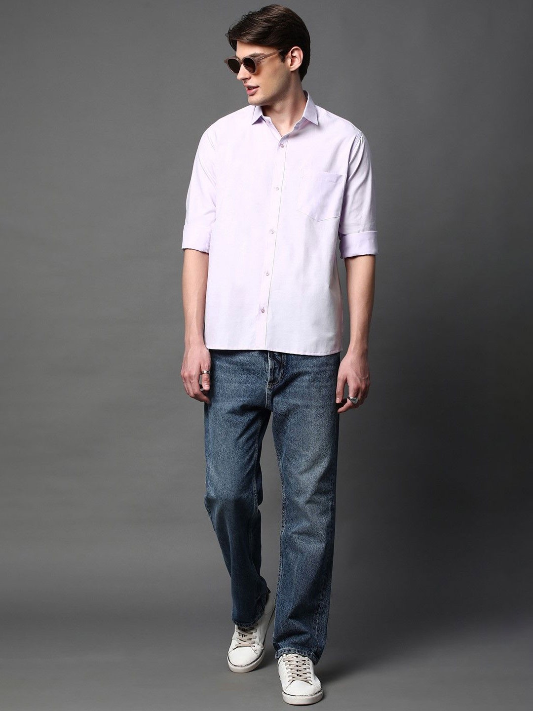 

BROWN BROTHERS Men Standard Opaque Casual Shirt, Lavender