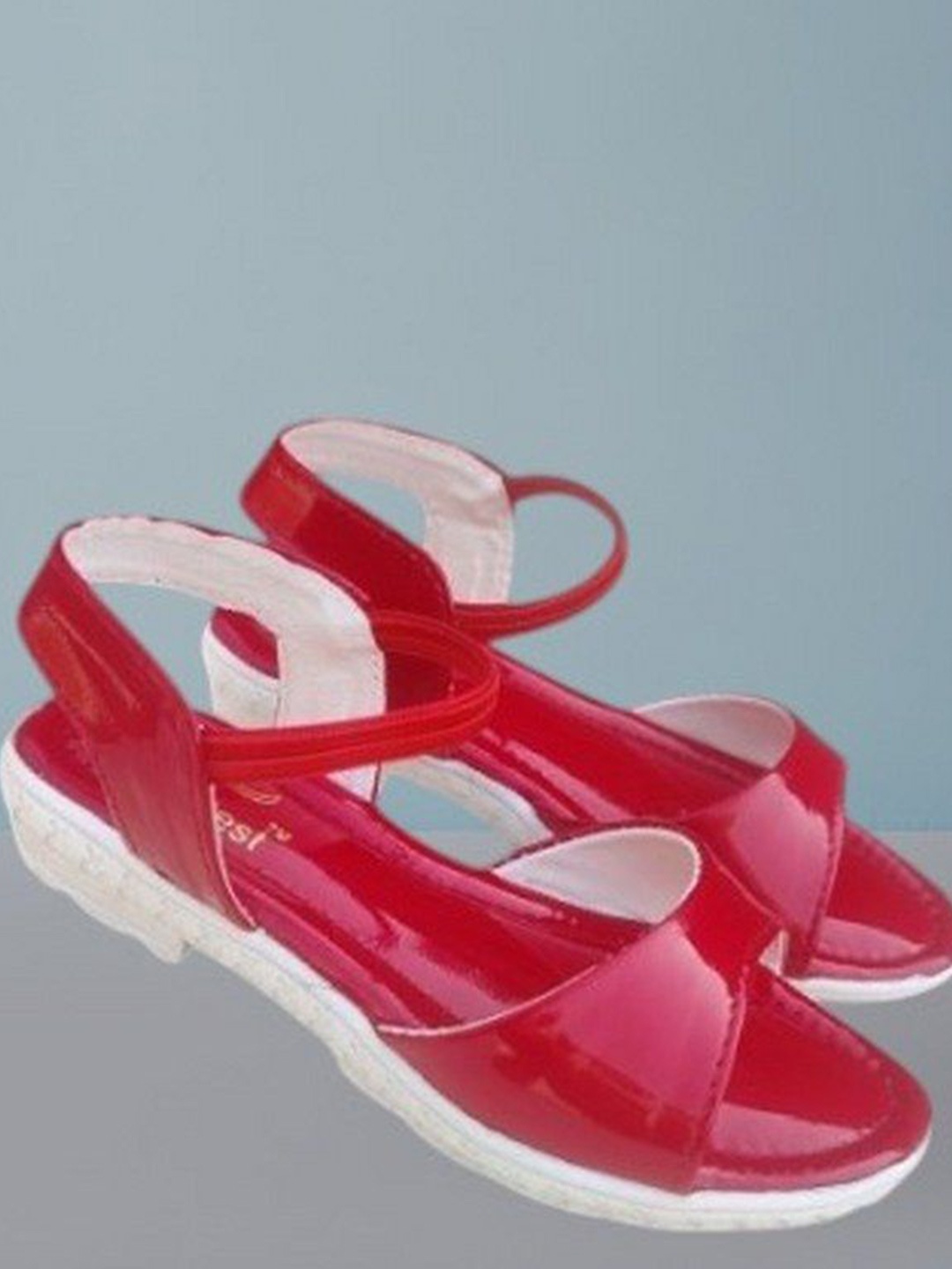 

BAESD Girls Open Toe Flats, Red