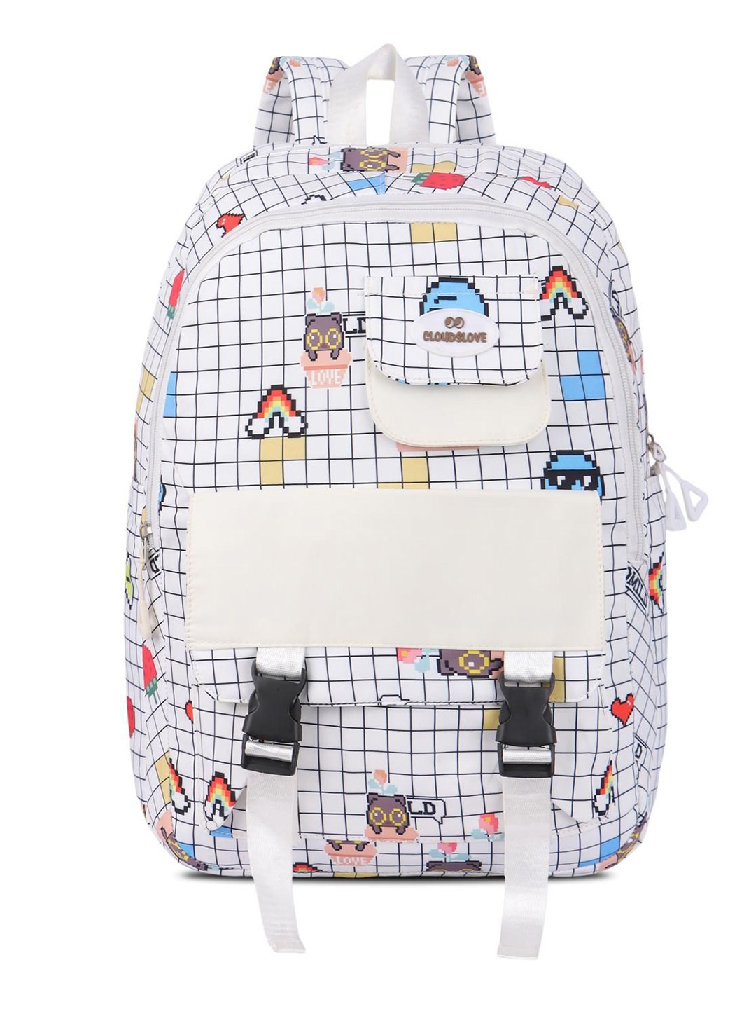 

Polo Class Unisex Kids Geometric Backpack, White