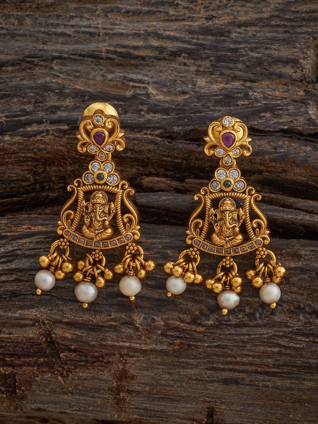

Kushal's Fashion Jewellery Contemporary Drop Earrings, Red