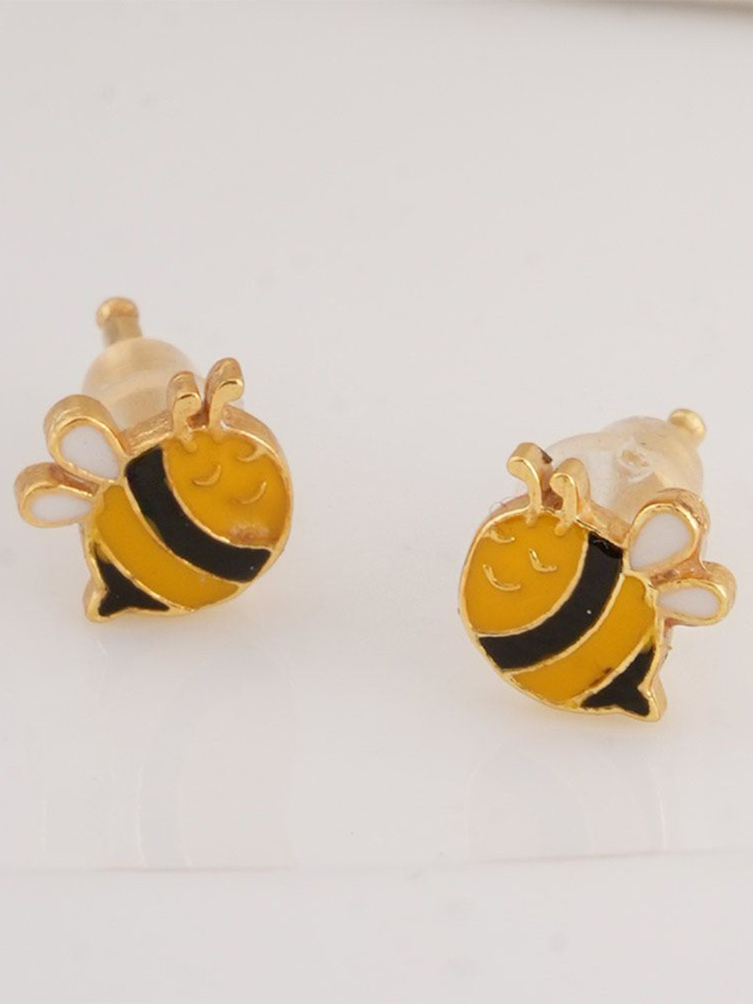 

PALMONAS Contemporary Studs Earrings, Gold