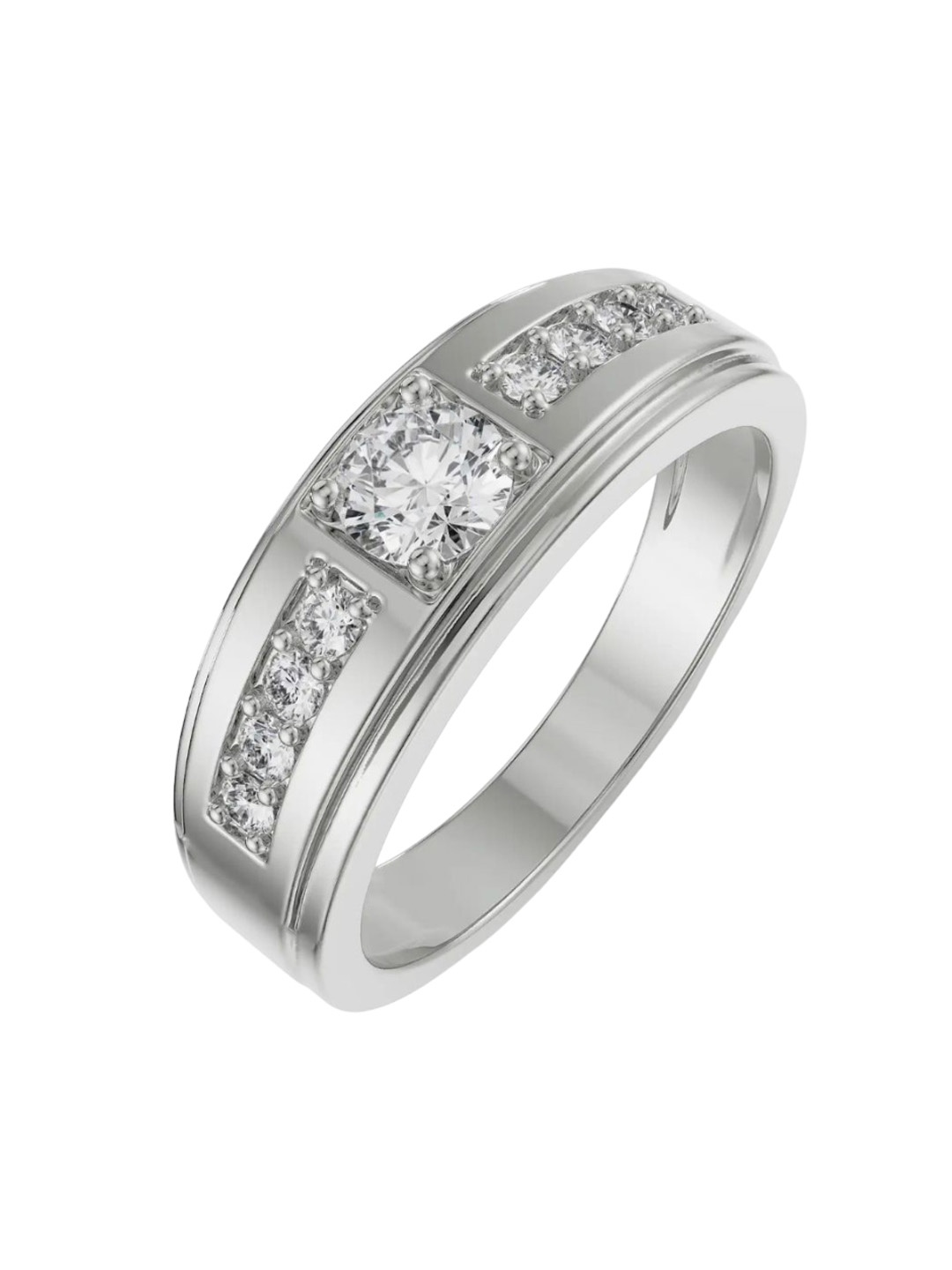 

Emori Men Ring Diamond, Silver