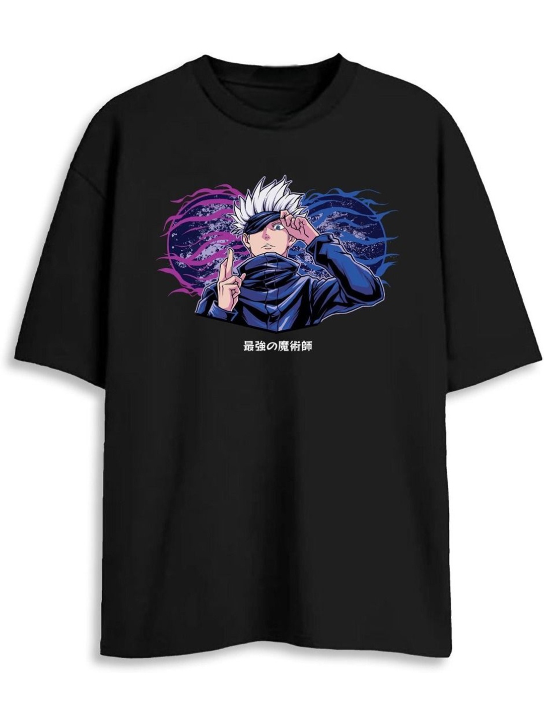 

ZEN1 FASHION Men Printed Abzorb Raw Edge T-shirt, Black