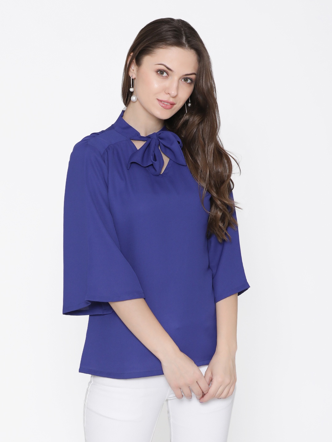 

VEGAL Flared Sleeve Top, Blue