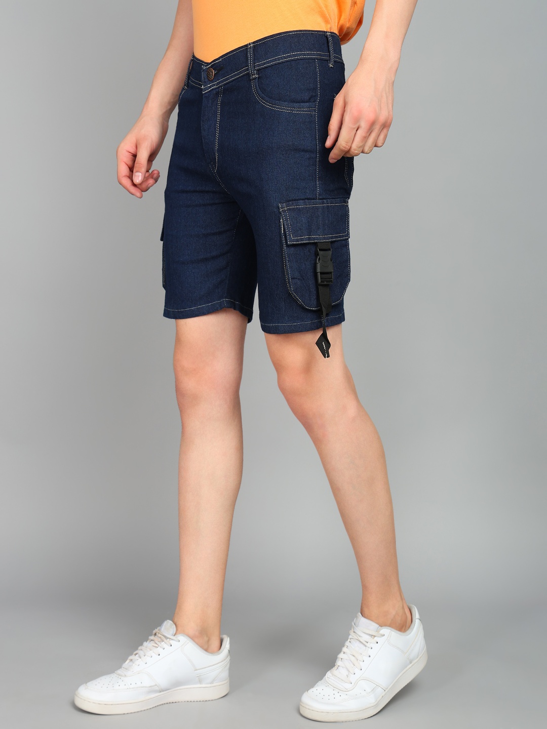 

Moda Rapido Men Cycling Denim Shorts, Blue