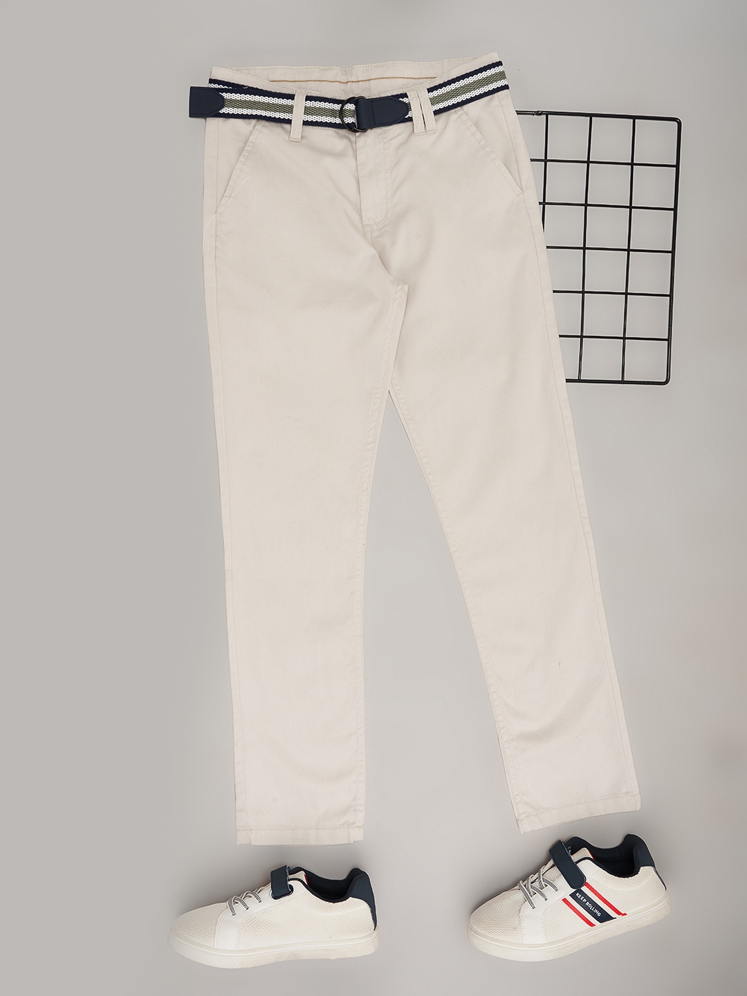 

Pantaloons Junior Boys Chinos Trousers, Cream