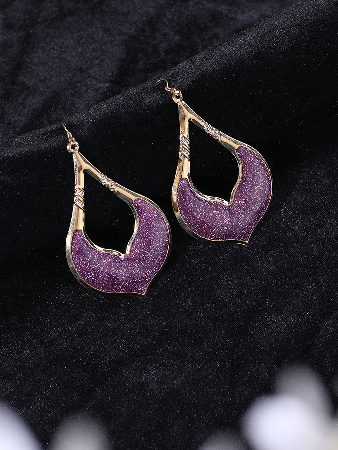 

Anouk Contemporary Drop Earrings, Purple