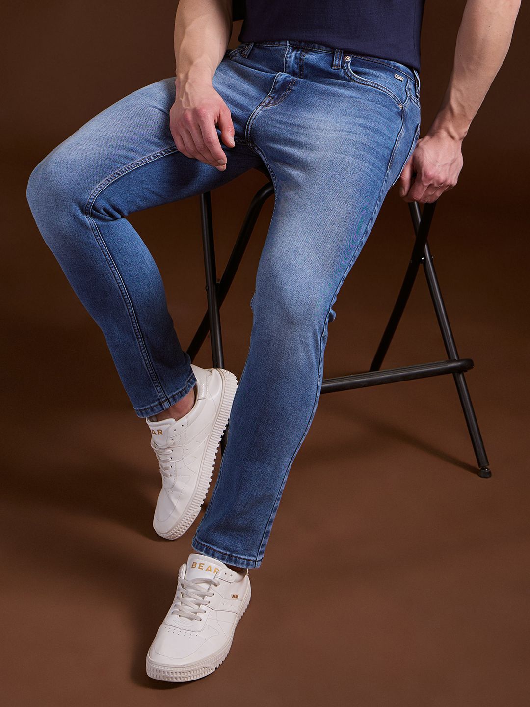 

THE BEAR HOUSE Men Skinny Fit Stretchable Jeans, Blue