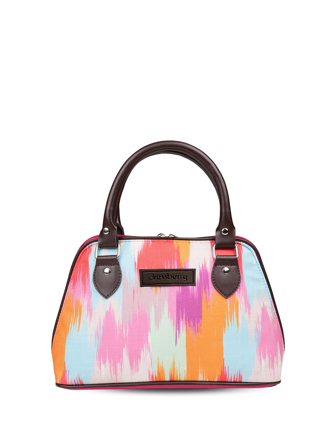 

DressBerry Printed Structured Handheld Bag, Navy blue
