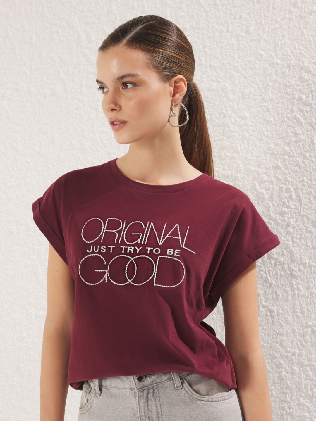 

Trendyol Women Printed T-shirt, Na