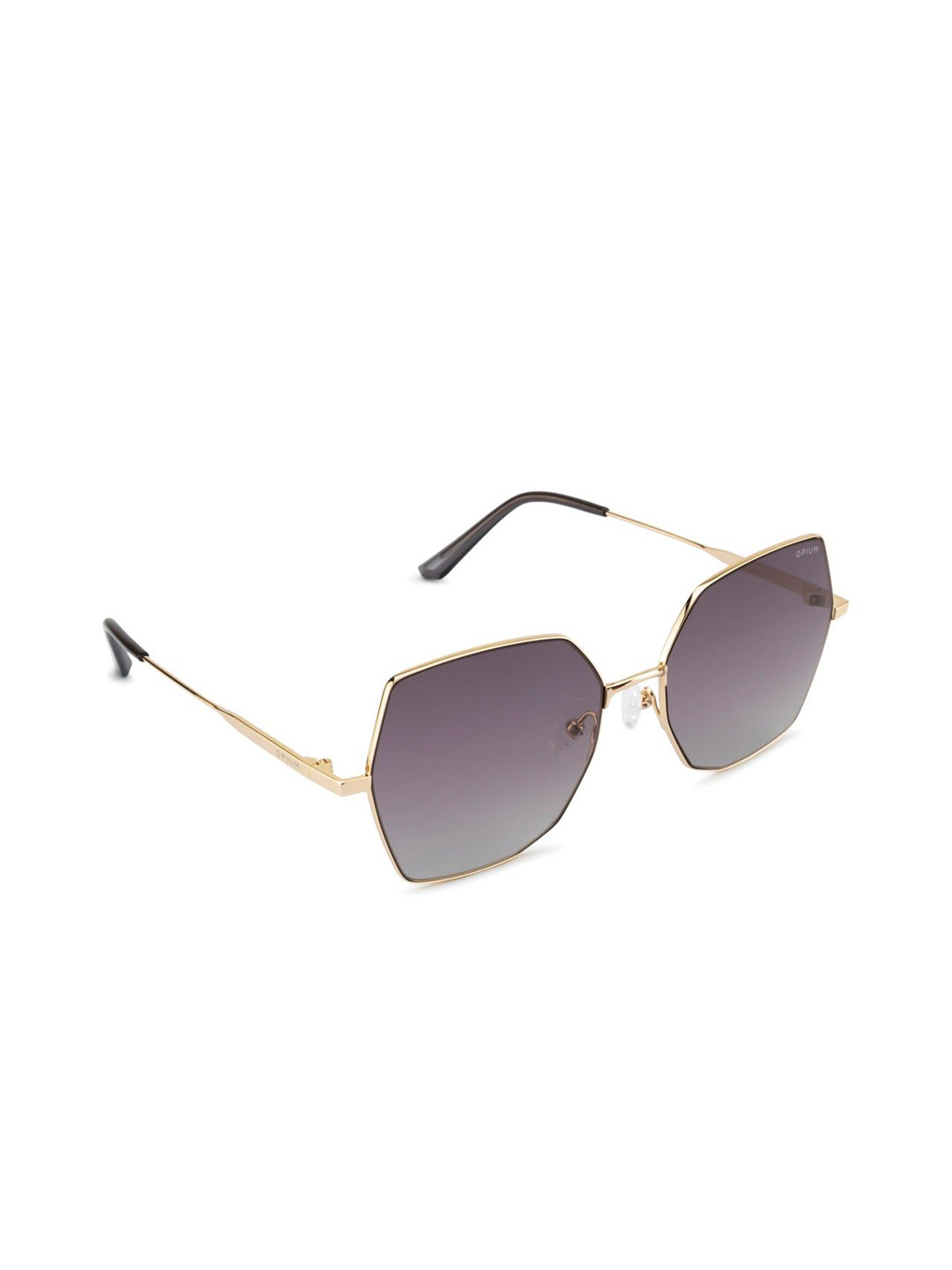 

OPIUM Women Aviator Sunglasses with UV Protected Lens, Brown