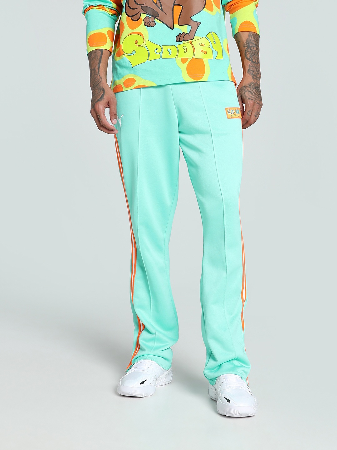 

PUMA HOOPS x SCOOBY DOO Men Printed Mid Rise Track Pants, Green