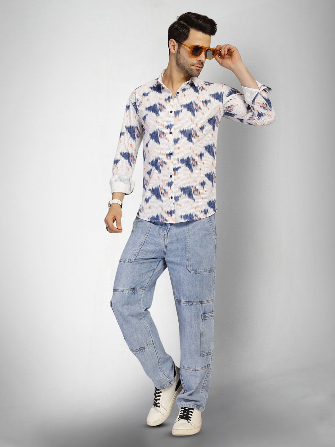 

Moda Rapido Men Original Opaque Printed Casual Shirt, Multi