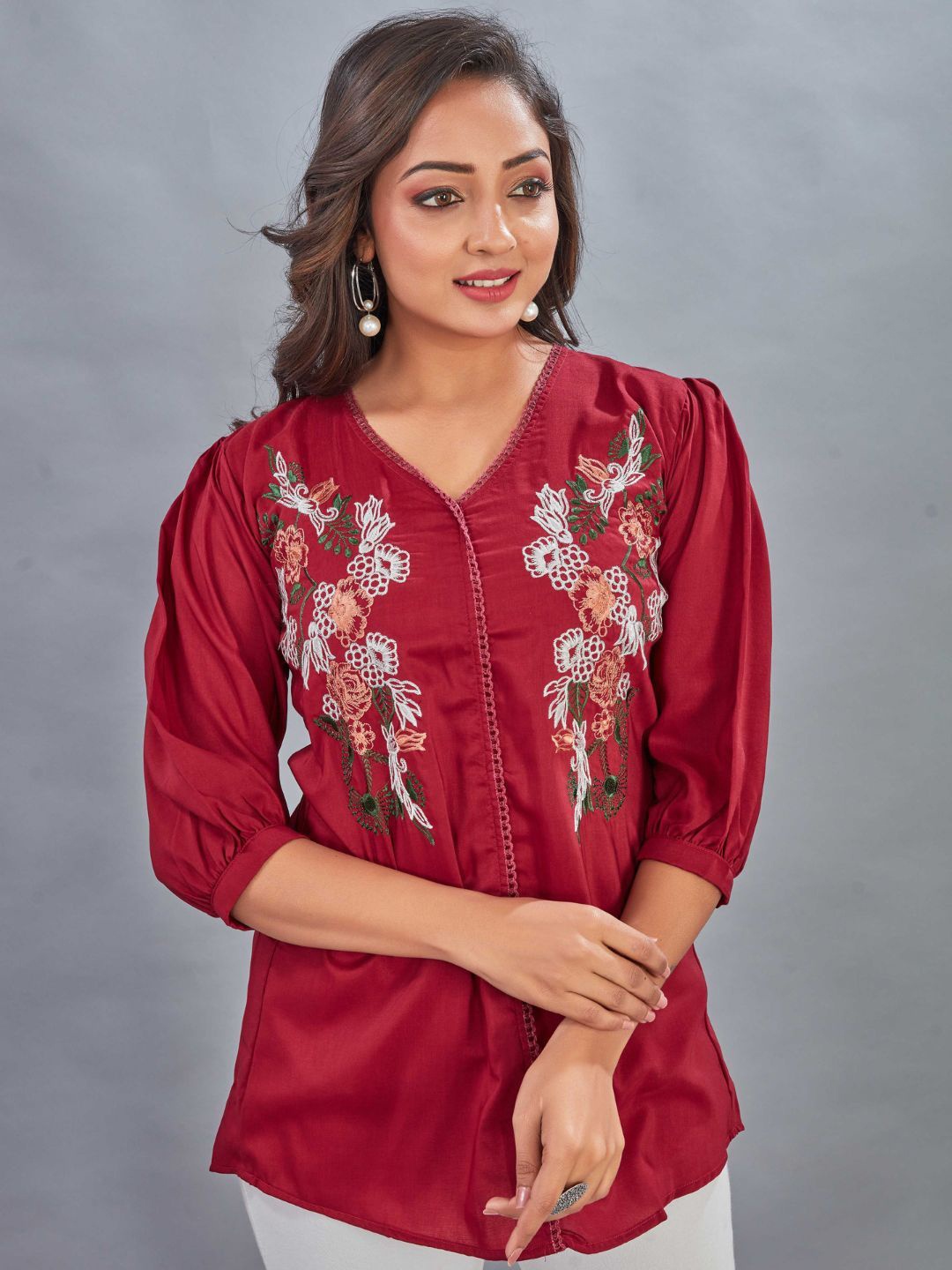 

Kesudi Printed Tunic, Red