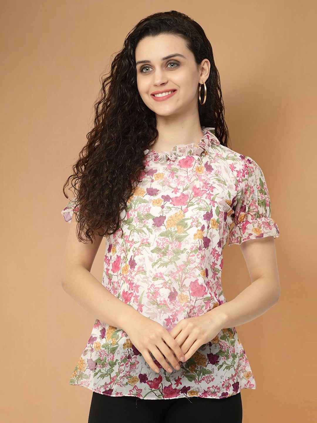 

Moda Rapido Floral Print Top, Multi