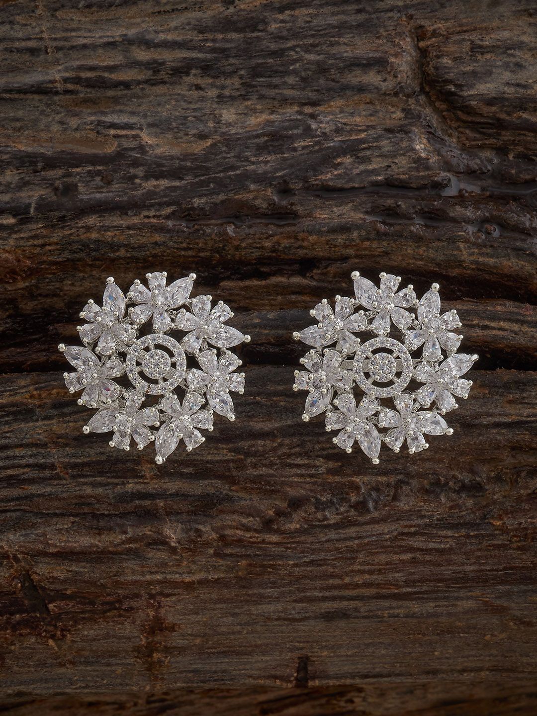 

Kushal's Fashion Jewellery Contemporary Studs Earrings, White