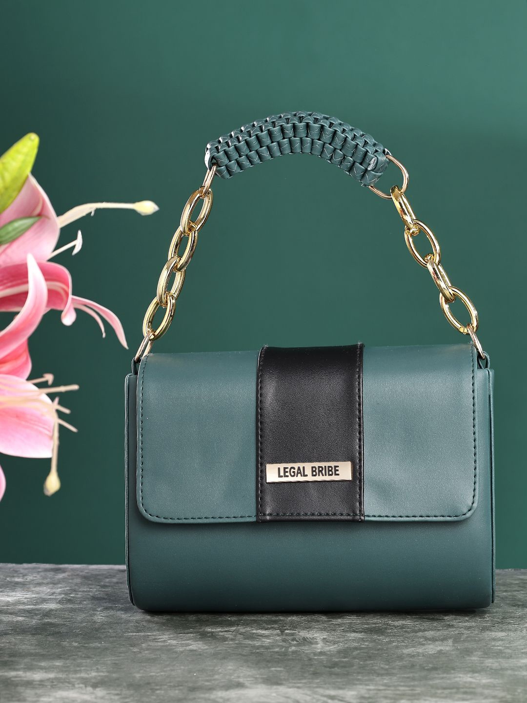 

LEGAL BRIBE PU Structured Sling Bag, Olive