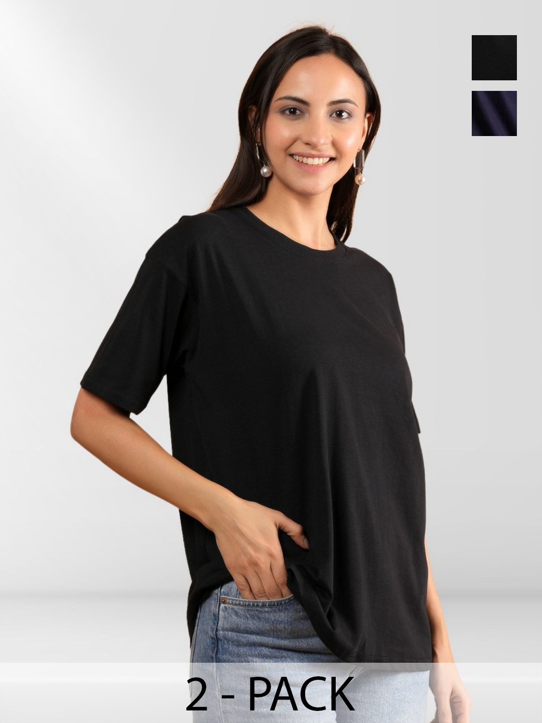 

NEYSA Women 2 Printed Pockets T-shirt, Multi