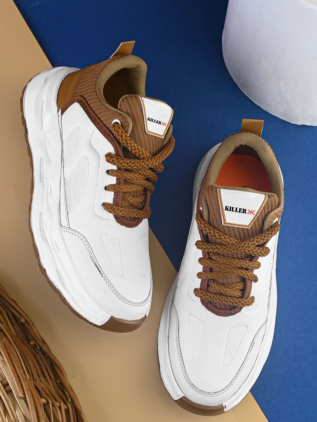 

Killer Men Colourblocked Sneakers, Tan