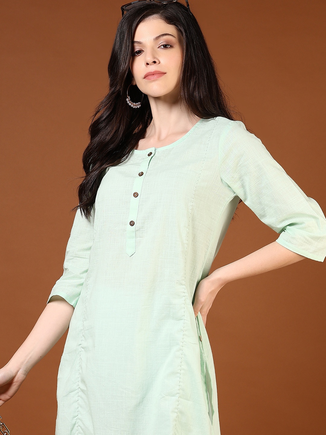 

V-Mart Women Kurta, Green