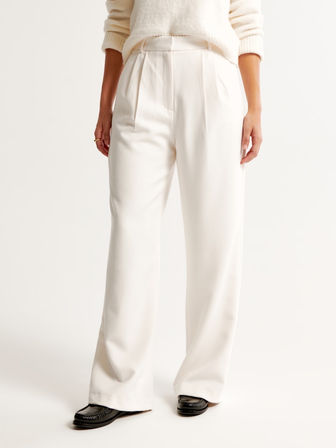 

Chemistry Women Custom High-Rise Pleated Trousers, White