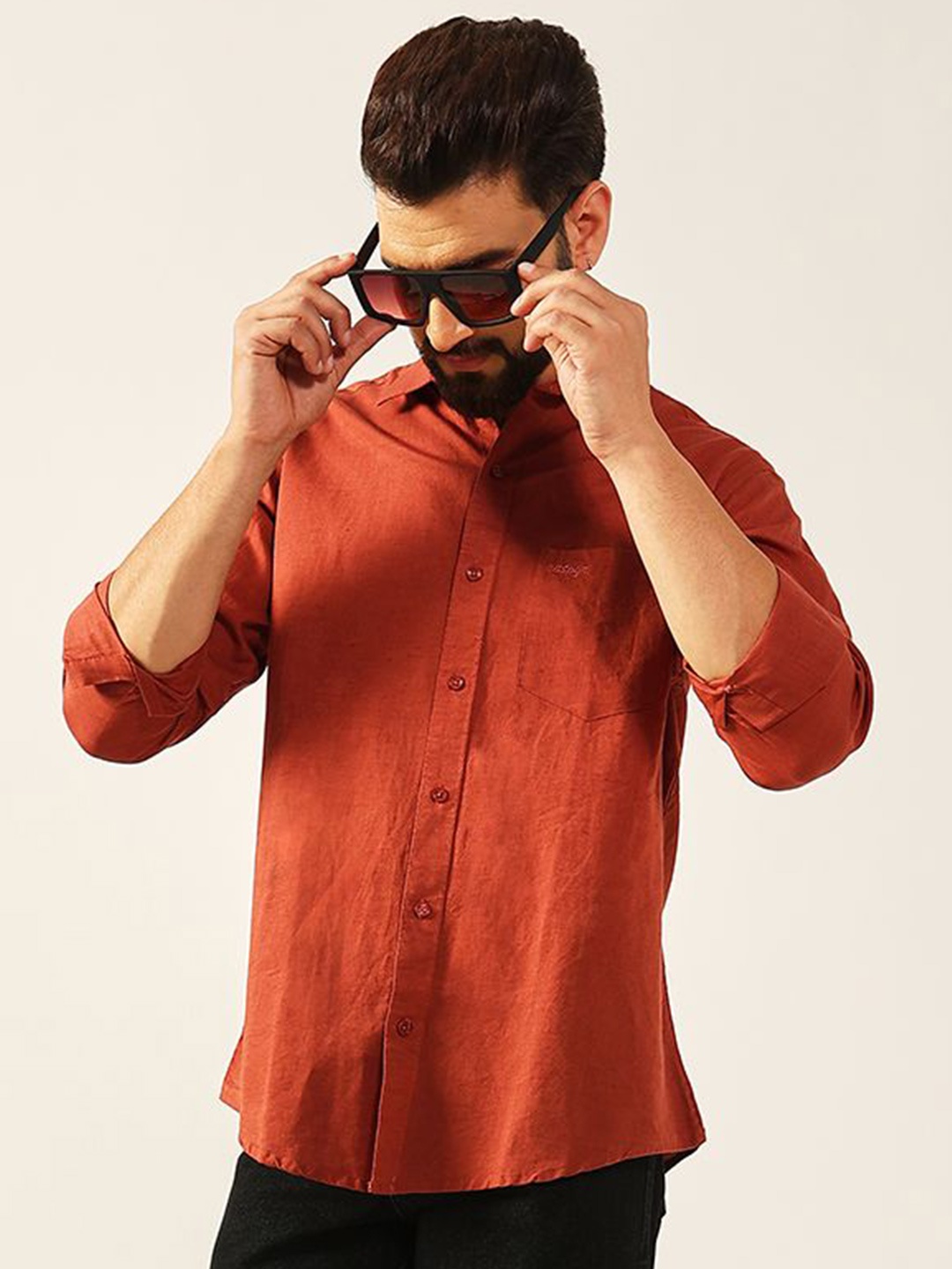 

ENSPYR Men Opaque Casual Shirt, Maroon