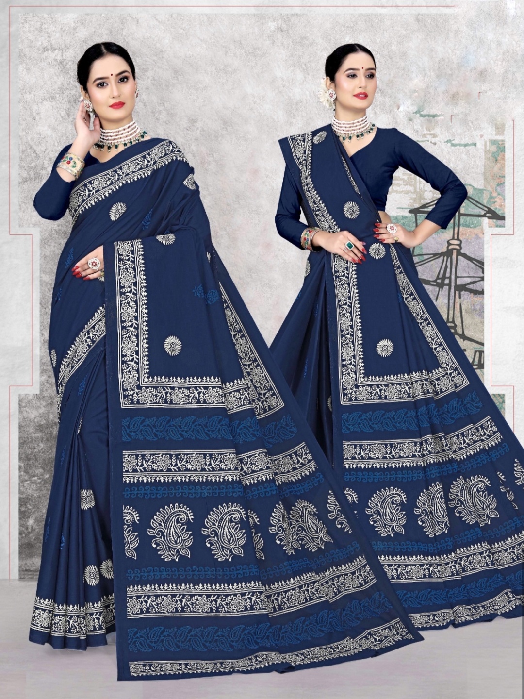 

pasapalli Pure Cotton Sambalpuri Saree, Blue