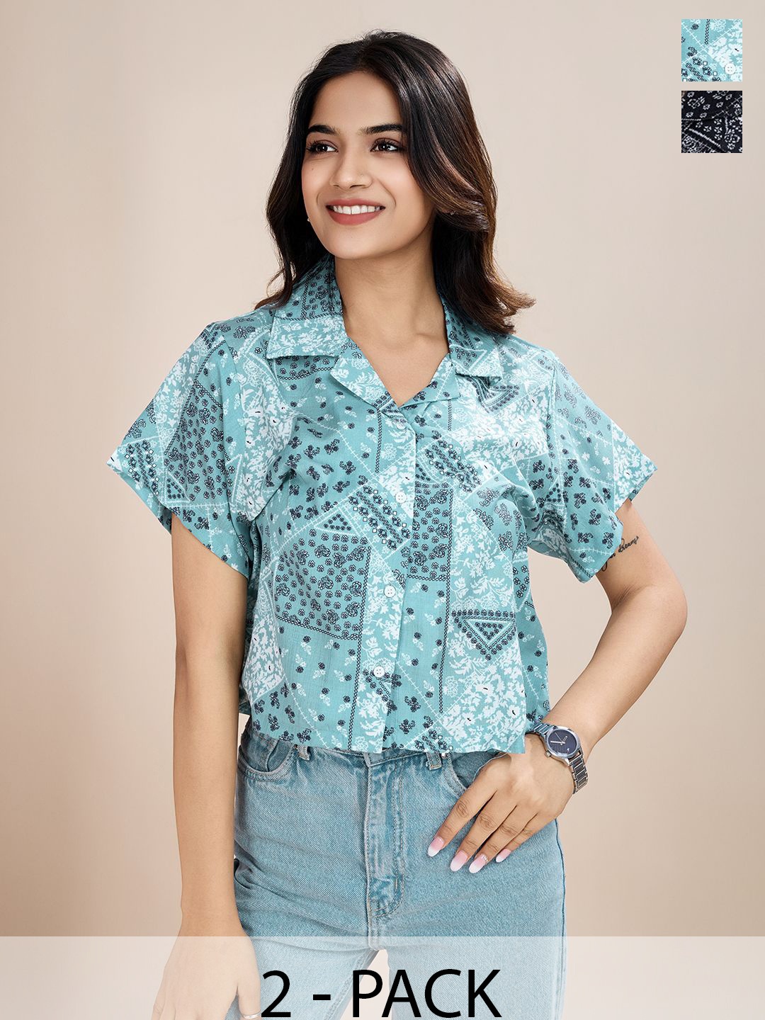 

HOUSE OF MIRA Women Comfort Floral Opaque Casual Shirt, Multi
