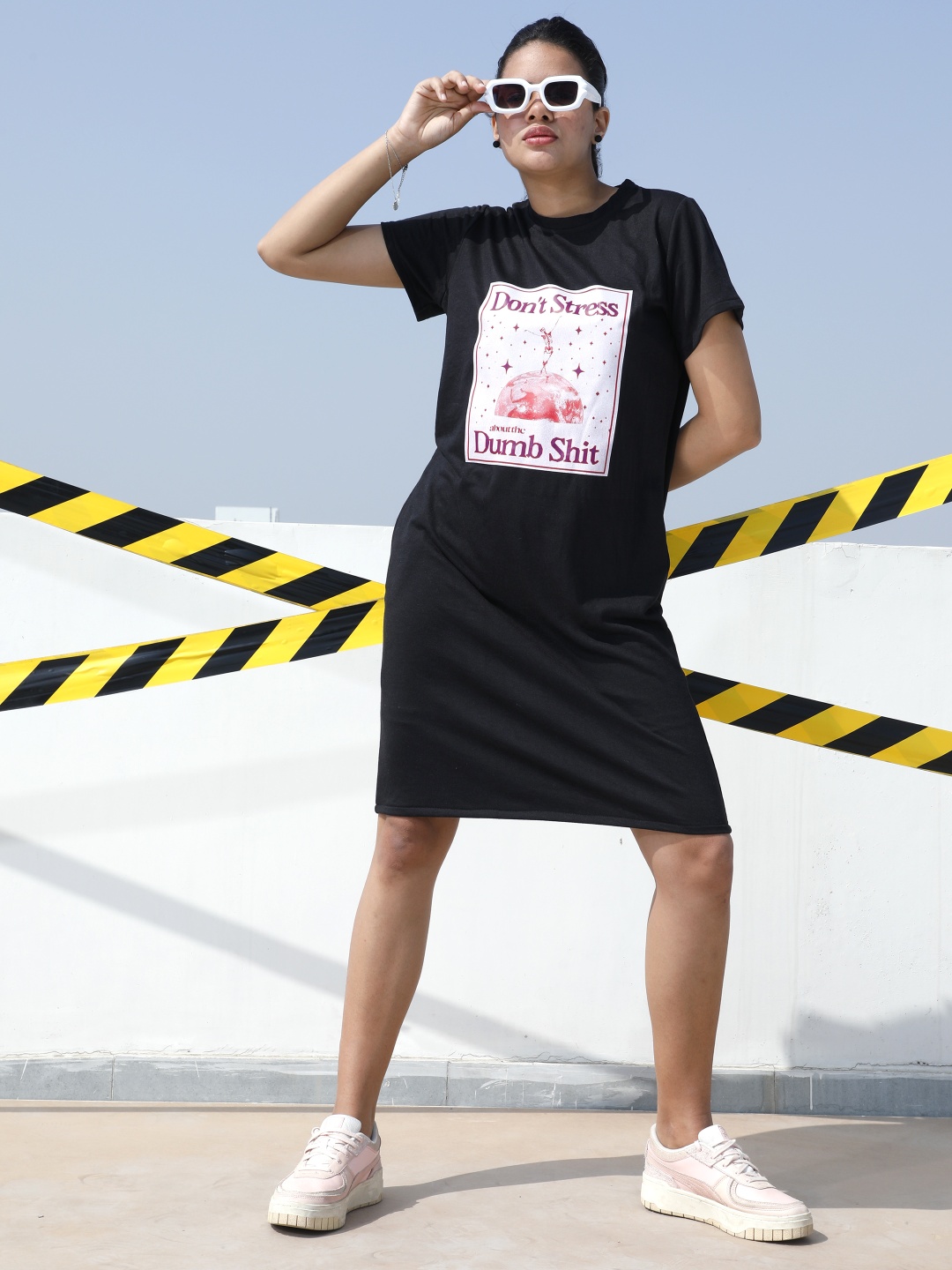 

Athena Unapologetic Print T-shirt Dress, Black
