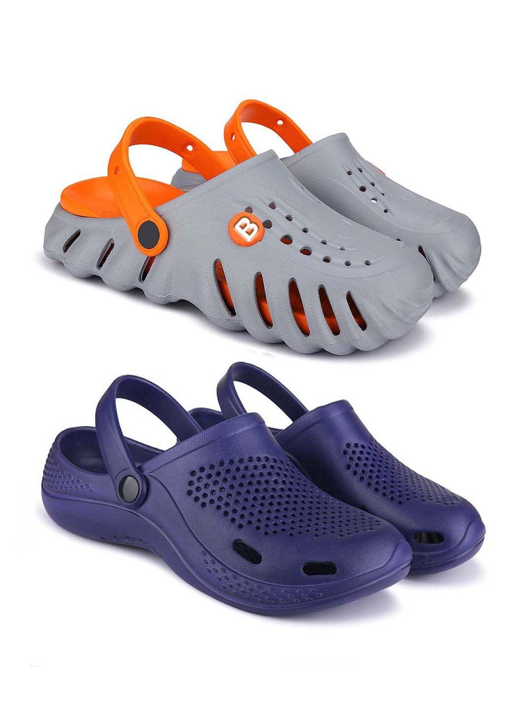 

BERSACHE Men Clogs, Grey