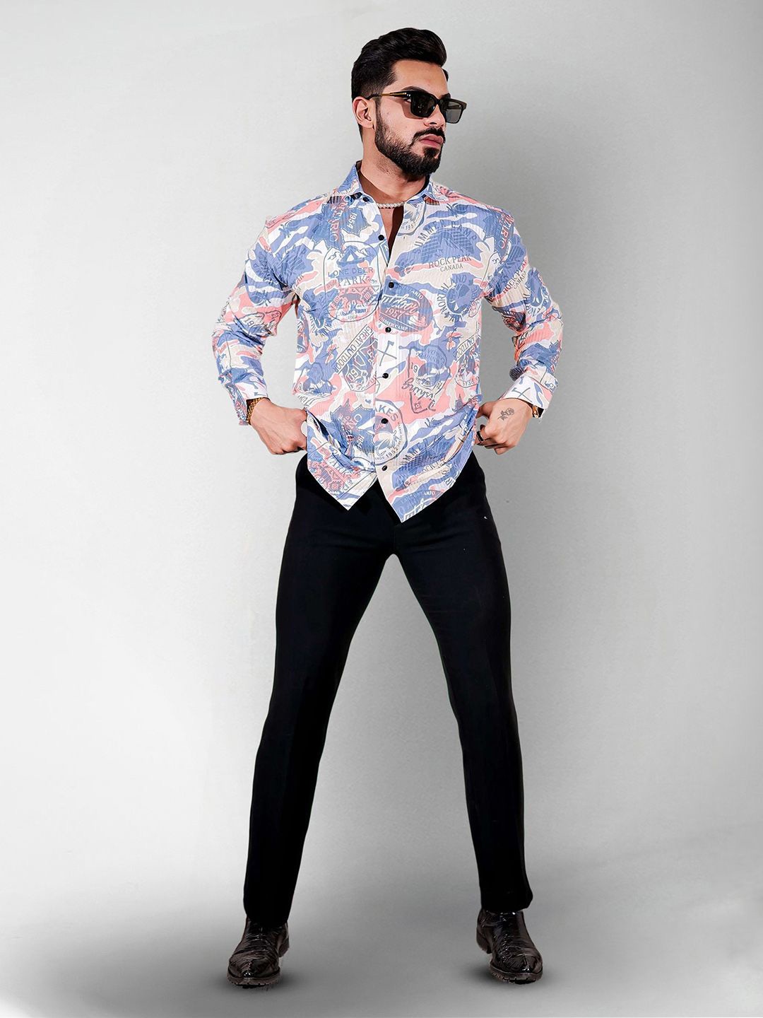 

Moda Rapido Men Original Opaque Printed Casual Shirt, Multi