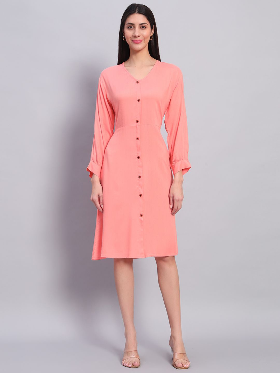 

ROSEMELON A-Line Dress, Peach