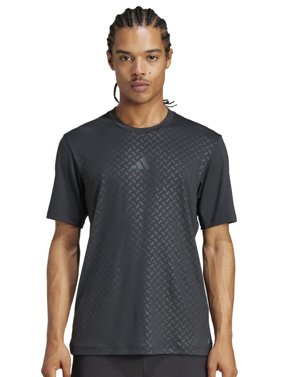 

ADIDAS Power 3 Stripes Printed Slim Fit T-shirt, Black