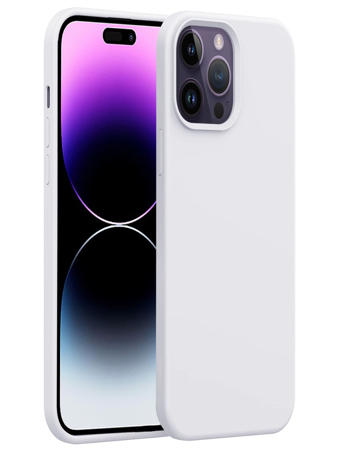 

LIRAMARK Solid Printed iPhone 14 Pro Back Case Mobile Accessories, White
