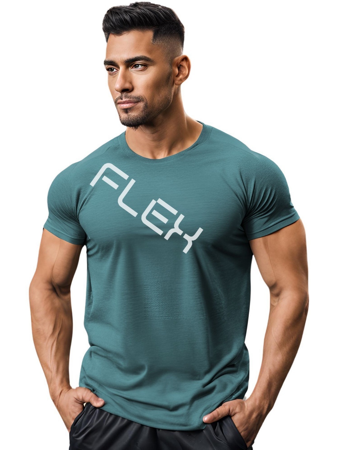 

3Colors Men Moisture Wicking Pockets T-shirt, Blue