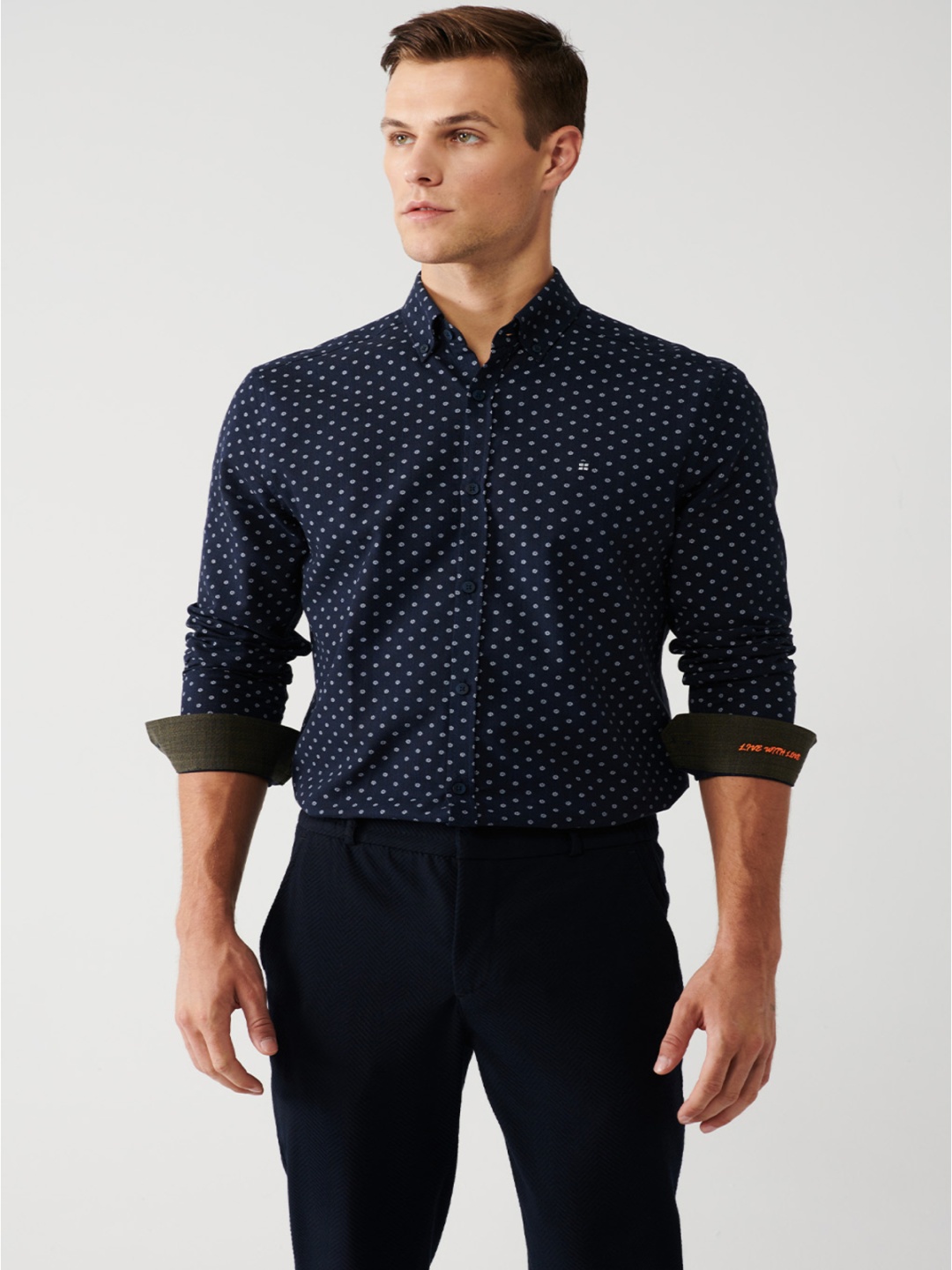 

AVVA Men Opaque Printed Casual Shirt, Na
