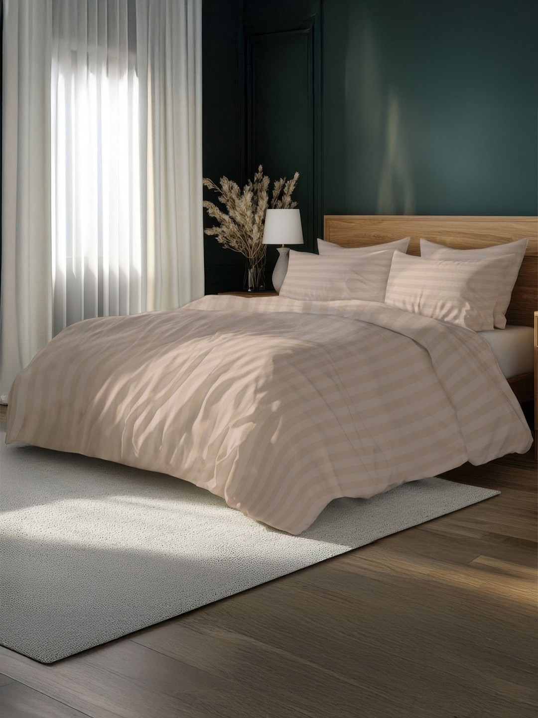

LANE LINEN Rose King Bedsheet with 2 Pillow Covers